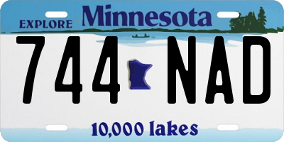 MN license plate 744NAD