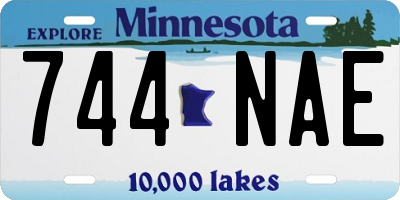 MN license plate 744NAE