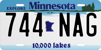 MN license plate 744NAG