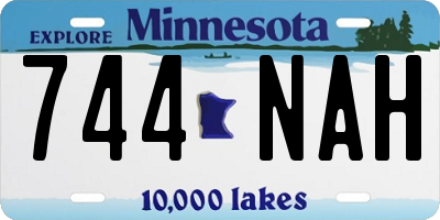 MN license plate 744NAH