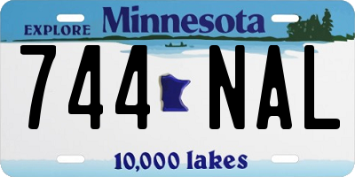 MN license plate 744NAL