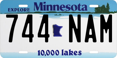 MN license plate 744NAM