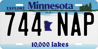 MN license plate 744NAP