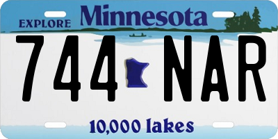 MN license plate 744NAR