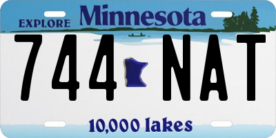MN license plate 744NAT