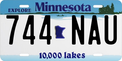 MN license plate 744NAU