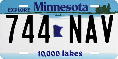 MN license plate 744NAV