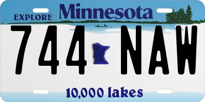 MN license plate 744NAW