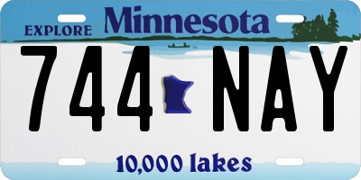 MN license plate 744NAY