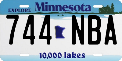 MN license plate 744NBA