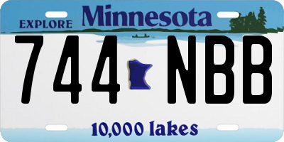 MN license plate 744NBB