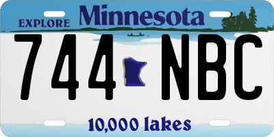 MN license plate 744NBC