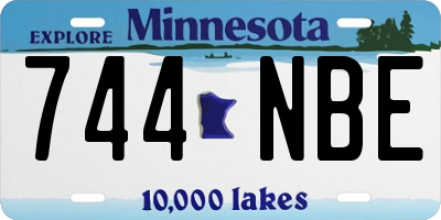 MN license plate 744NBE