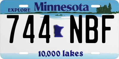 MN license plate 744NBF