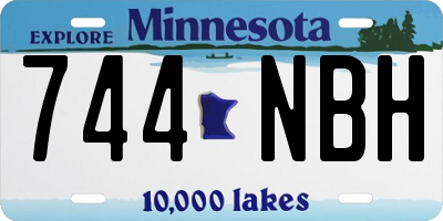 MN license plate 744NBH