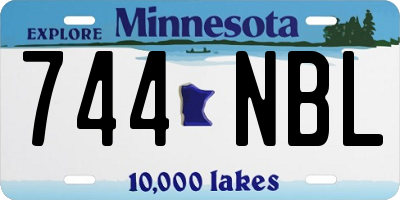 MN license plate 744NBL