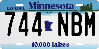 MN license plate 744NBM