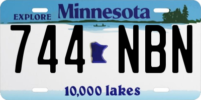 MN license plate 744NBN