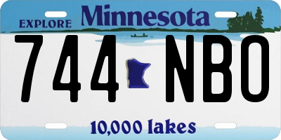 MN license plate 744NBO