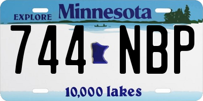 MN license plate 744NBP