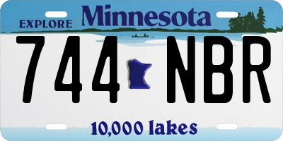 MN license plate 744NBR
