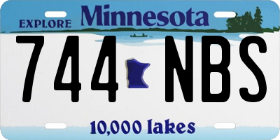 MN license plate 744NBS