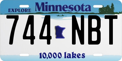 MN license plate 744NBT