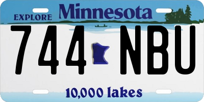 MN license plate 744NBU