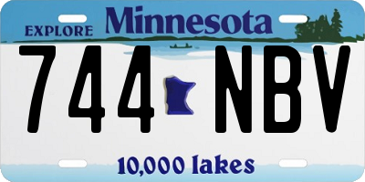 MN license plate 744NBV