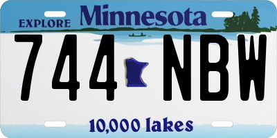 MN license plate 744NBW