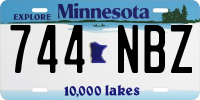 MN license plate 744NBZ