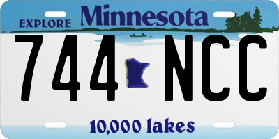 MN license plate 744NCC