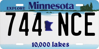 MN license plate 744NCE