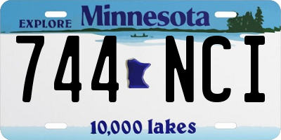 MN license plate 744NCI