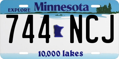 MN license plate 744NCJ