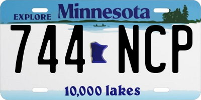 MN license plate 744NCP