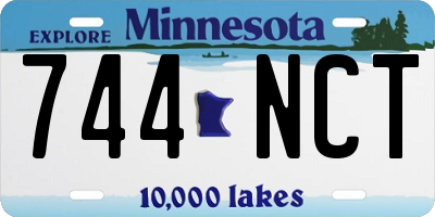 MN license plate 744NCT