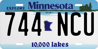 MN license plate 744NCU
