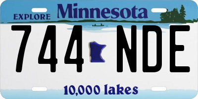 MN license plate 744NDE