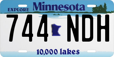 MN license plate 744NDH