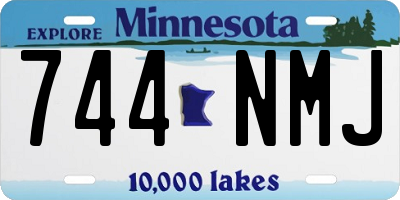MN license plate 744NMJ