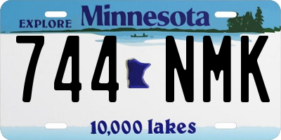 MN license plate 744NMK