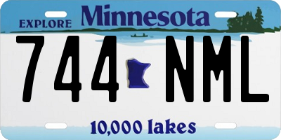 MN license plate 744NML