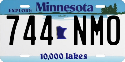 MN license plate 744NMO