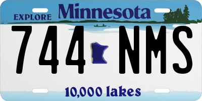 MN license plate 744NMS