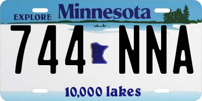 MN license plate 744NNA