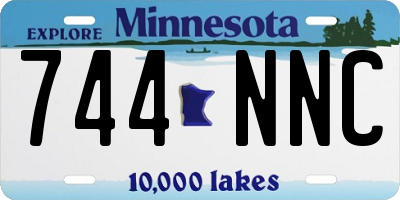 MN license plate 744NNC