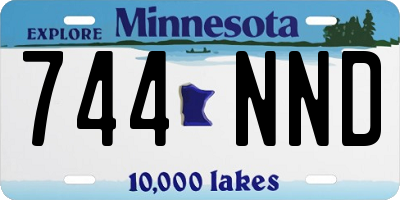 MN license plate 744NND