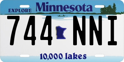 MN license plate 744NNI