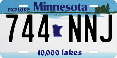 MN license plate 744NNJ